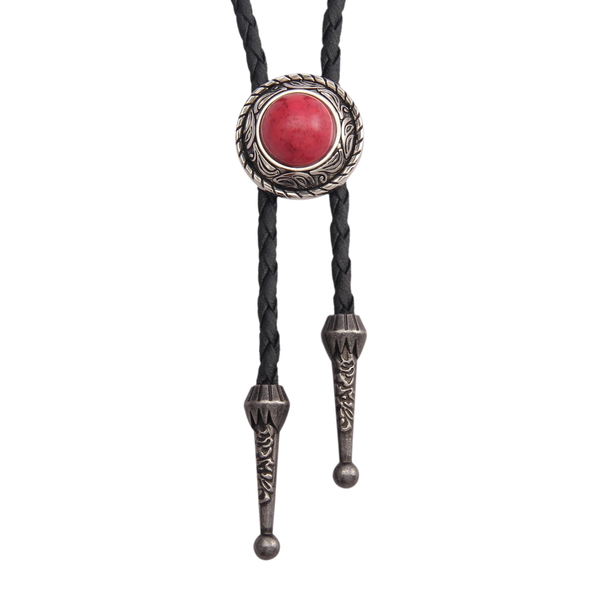 GelConnie Bolo Tie for Men Women Western Cowboy Turquoise Leather Necktie