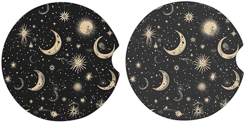 Miniatura 16 de Portavasos (paquete de 2), base de corcho, universal, divertidos accesorios estéticos para el automóvil y el hogar (fresas blancas) Fresas