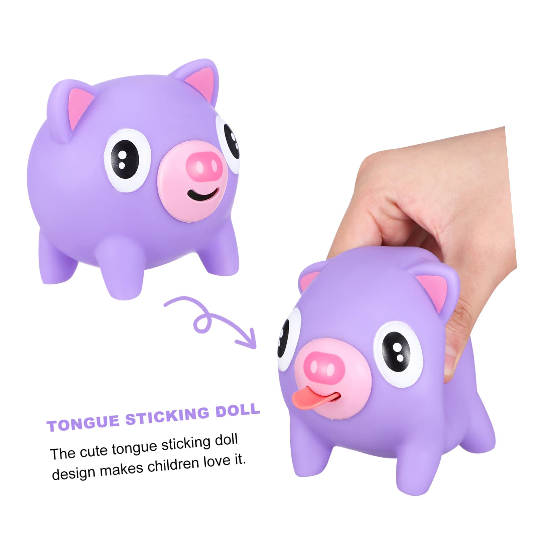 Toddmomy Jouets à Presser pour Réduire Le Stress Jouets Anti-Stress Amusants et Colorés Lot de 5 en PVC de Cochon et Ours pour Garçons et Filles