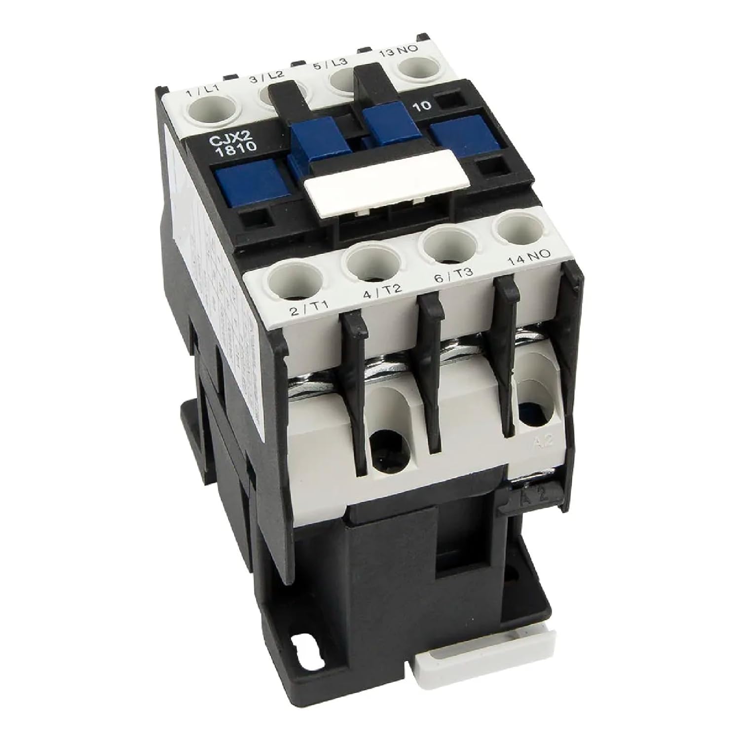 CJX2 Industrial AC Contactor, 18A 3-Pole NO Configuration, Model 1810, Silver Alloy Contacts, Compatible with LC1-D18 Series (380V)