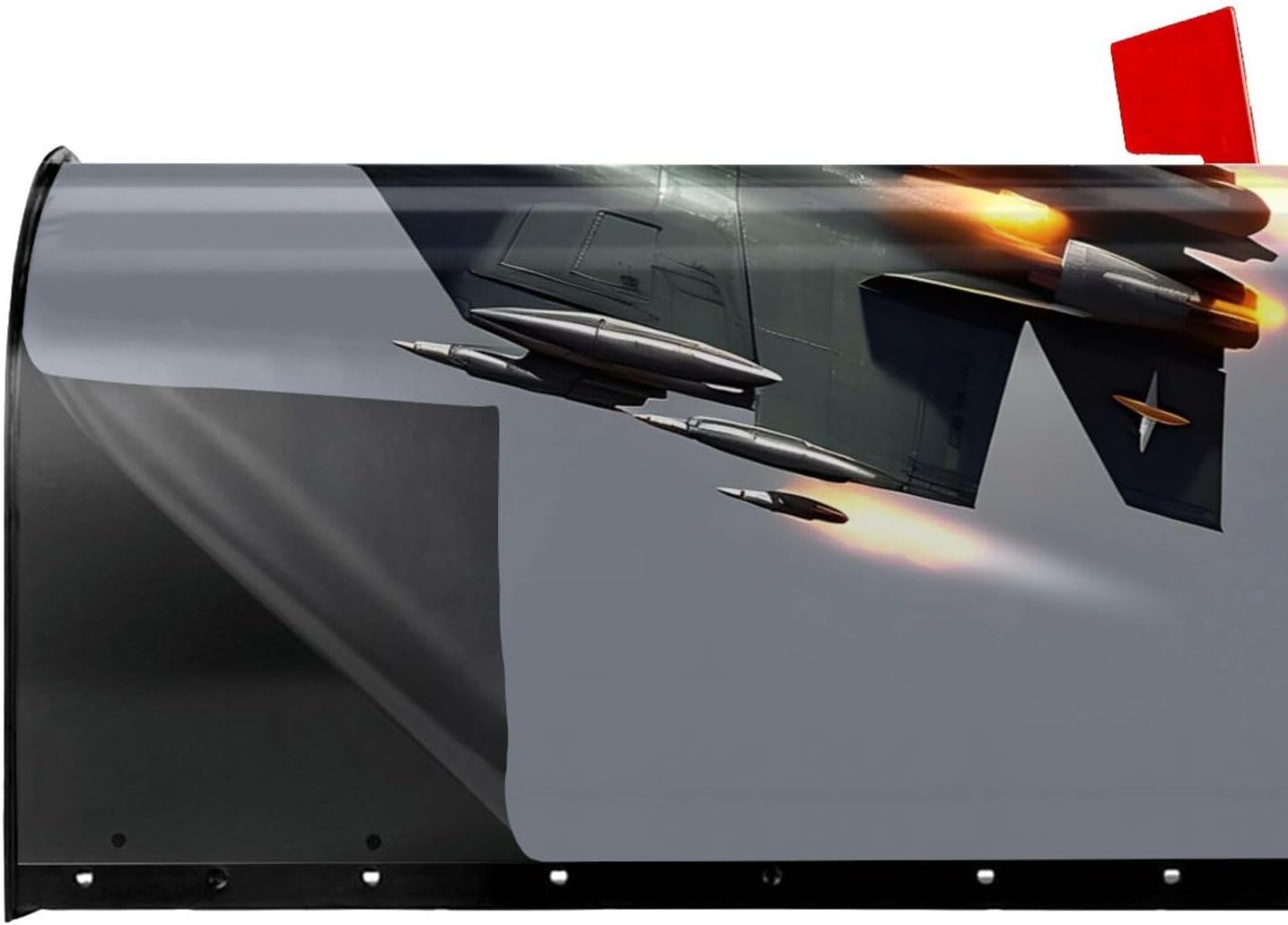Jet Fighter Mailbox Covers Magnetic Post Box Cover Wraps Standard Size 21x18 Inches for Garden Yard Decor