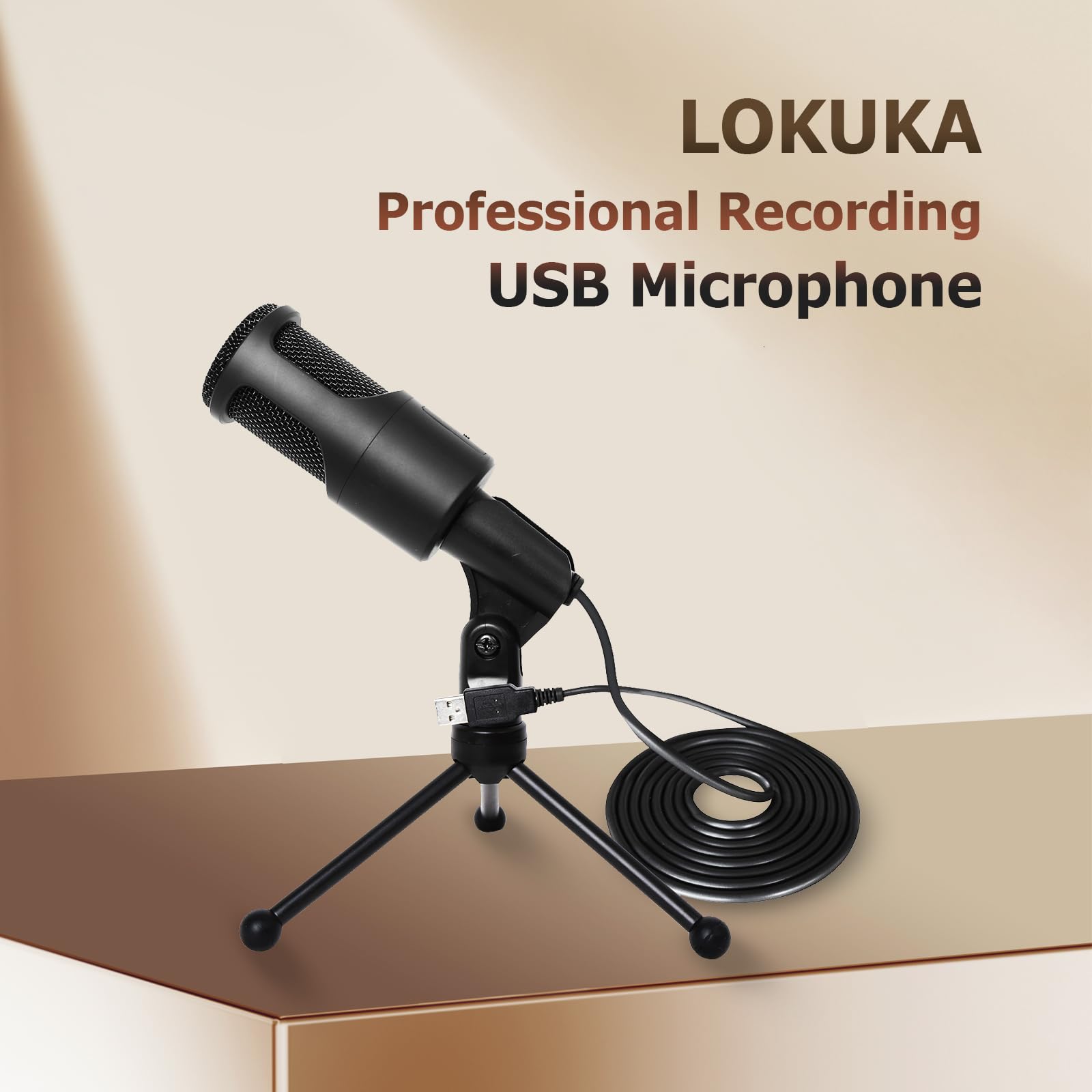 Mikrofon USB, mikrofon pojemnościowy do podcastów Omni ze składanym statywem do przesyłania strumieniowego, gier, podcastów, nagrywania, rozmów, głosów, Twitch, YouTube, na komputerze,