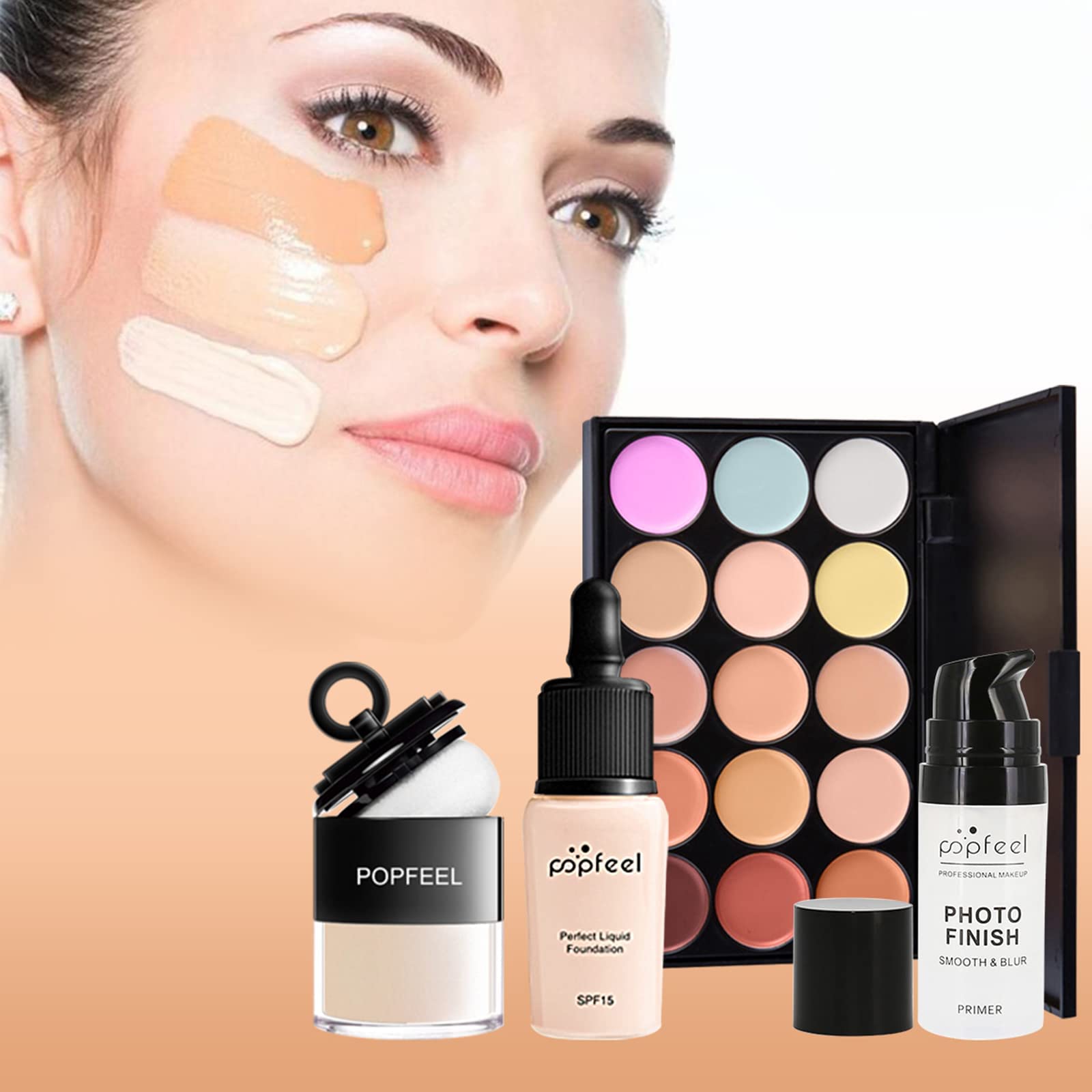 FantasyDay Juego de Maquillaje All in One Makeup Gift Set Incluye Corrector Camuflaje, Brillo de Labios, Brochas, Mascara, Sombra de Ojos - Belleza Cosmético de Caja pour Cara y Labio Make-up