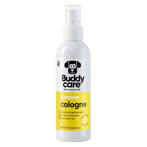 Buddycare Colonia para perros, plátano, afrutada y audazmente perfumada para perros