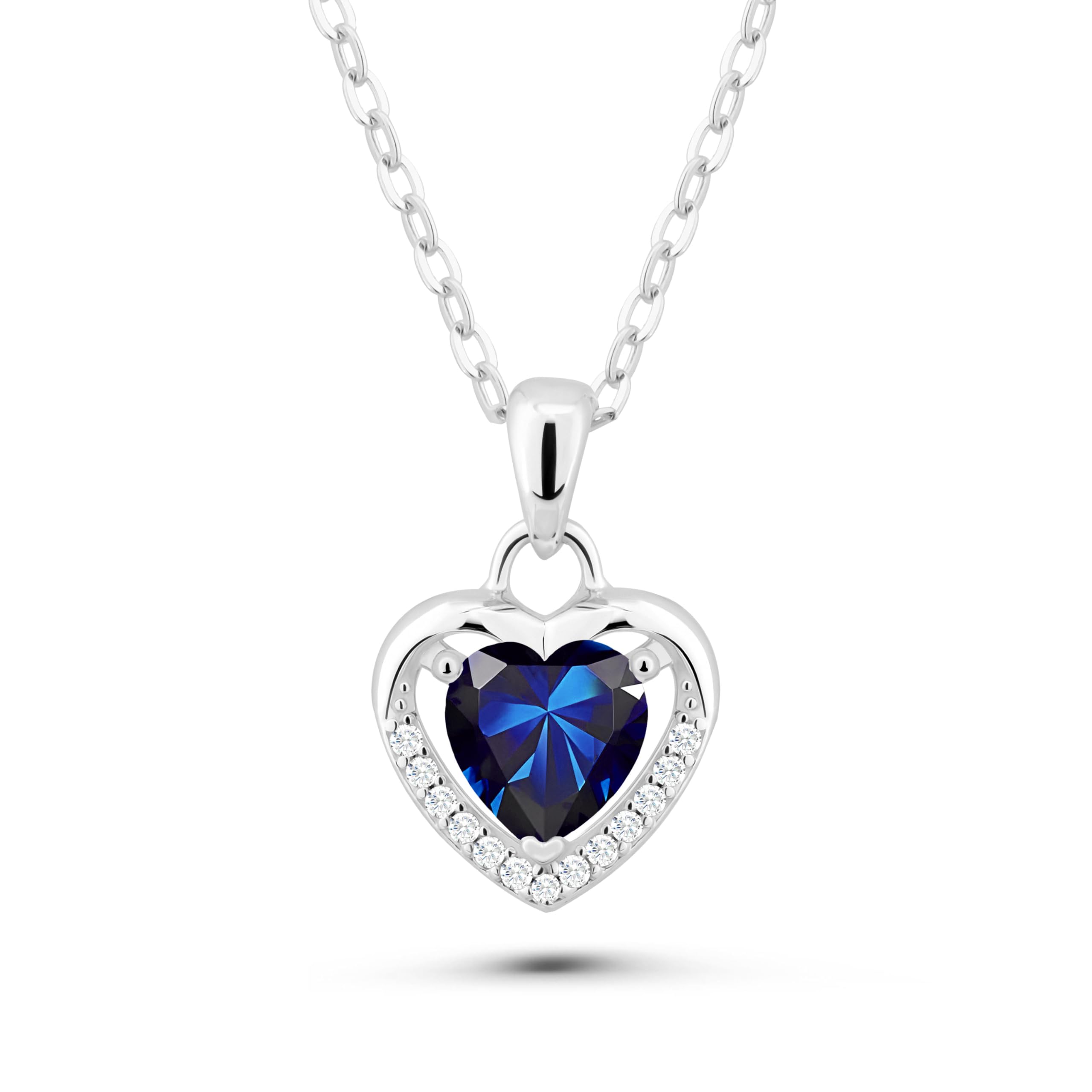 Einzelstück® L'amour Halsketting met hartvormige hanger, 925 zilver, zirkonia, hart kristal, zilveren ketting, Sterling zilver, Zirkonia Einzelstück® L'amour Halsketting met hartvormige hanger, 925 zilver, zirkonia, hart kristal, zilveren ketting, Sterling zilver, Zirkonia