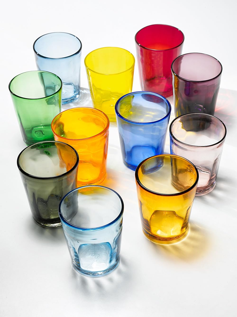 Zafferano Bei Bunter Mischkarton - Aquamarine, Amber, Amethyst, Orange, Tintenblau, Apfel-Grün, Set 6 Stück
