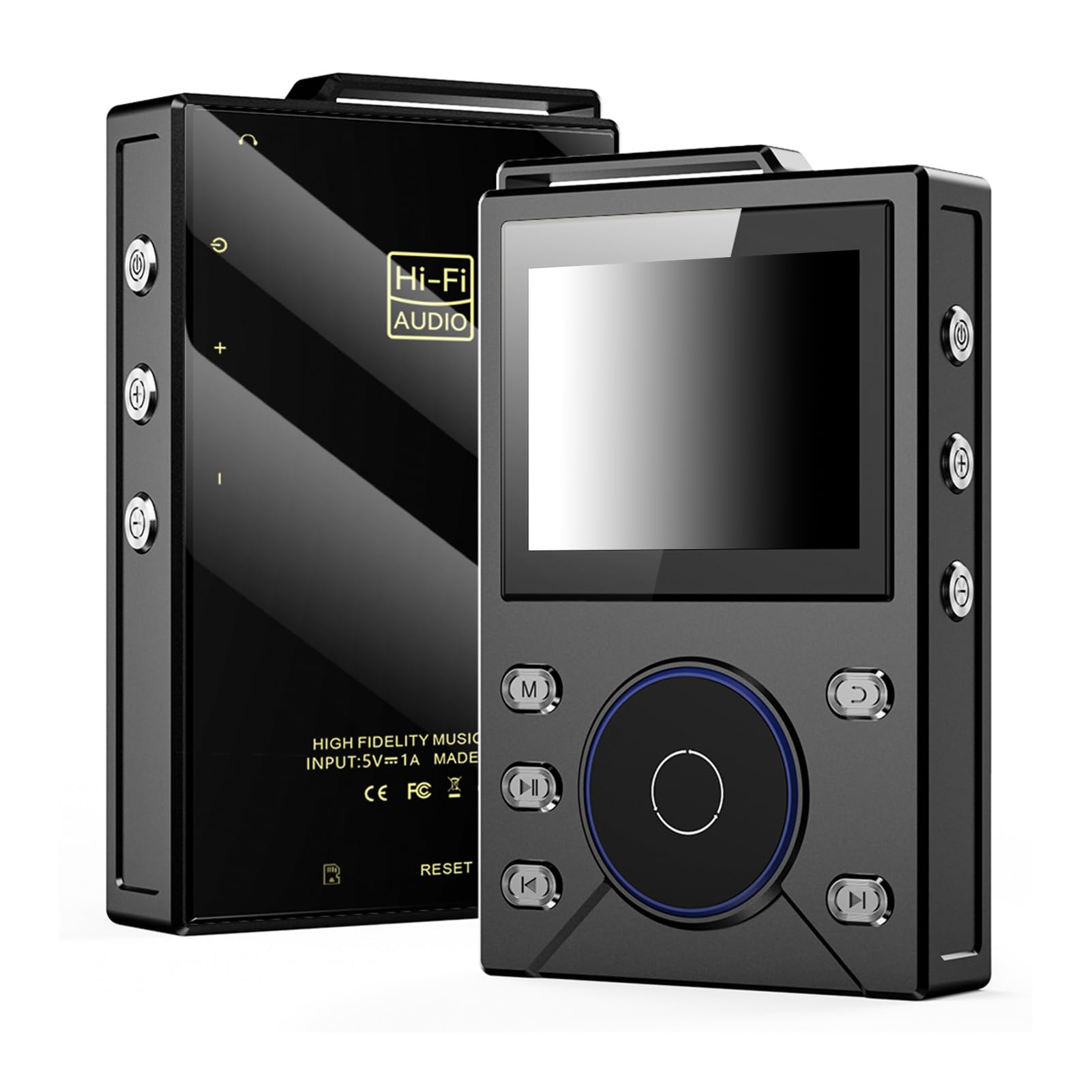 Lecteur MP3 HiFi Bluetooth, Lecteur de Musique Audio Numérique Portable sans Perte, écran Couleur 2,4", Commandes Physiques Alps Wheel, Prend en Charge jusqu'à 256 Go (Black)