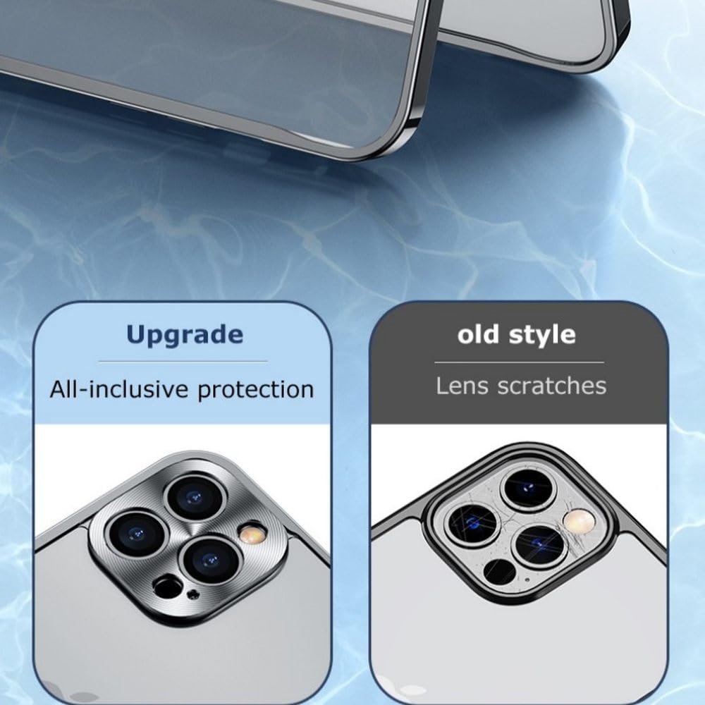 Fundas metálicas para iPhone 12, 13, 14, 15, 16, 17 Pro MAX Plus con Marco magnético de Aluminio. Carcasa para iPhone 17 Air, 16 Plus. Color Morado.