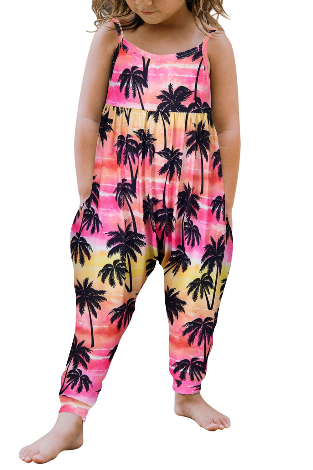 Yousie Toddler Girls Kids Rompers Jumpsuit Summer Spring Outfits 1-8 Years