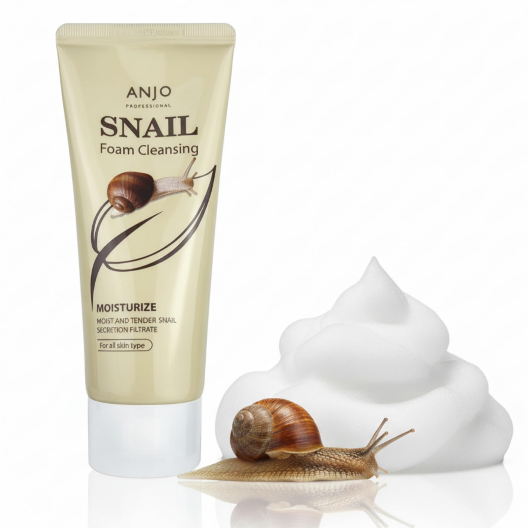 ANJO SNAIL Foam Cleansing 洗顔料 Amazon.com: Anjo Premium Snail Foam Cleanser 100ml 2 Pack - Korean