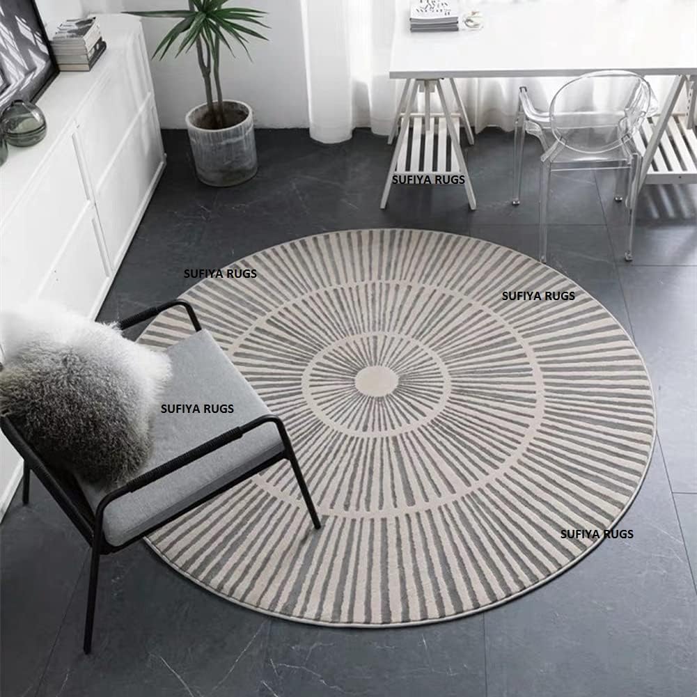 Hand Tufted Carpet NZ Wool Treditional Design Non Slip Luxury Exclusive Carpet for Living Room Bedroom (Size : 4X4 FT, 120X120 CM)