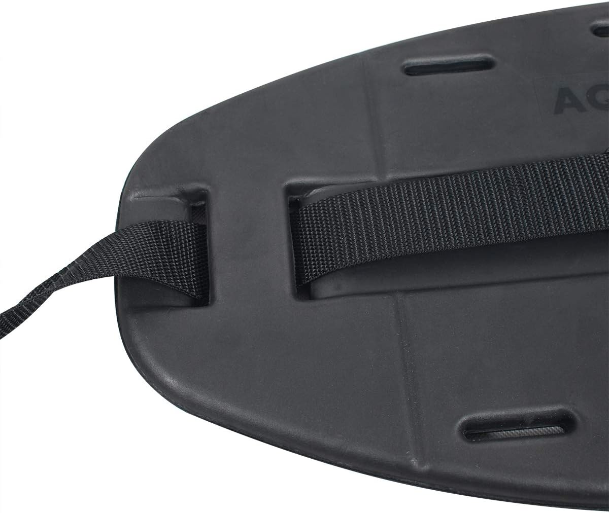 Kayak Seat Back, Sit On Top Kayak Backrest, Adjustable Cushioned Kayaking Support Back Pad Band (Dark Black)