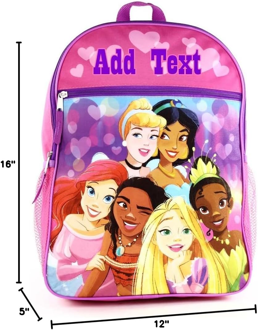 KishKesh Personalization Personalized 16 Inch License School Backpack - Princesses Squad