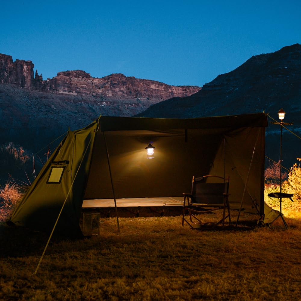 TOMOUNT Minilite Tente d'Intérieur en Coton avec Trou de Poêle pour 1 Personne - 4 Ans, pour Camping, Randonnée, Trekking