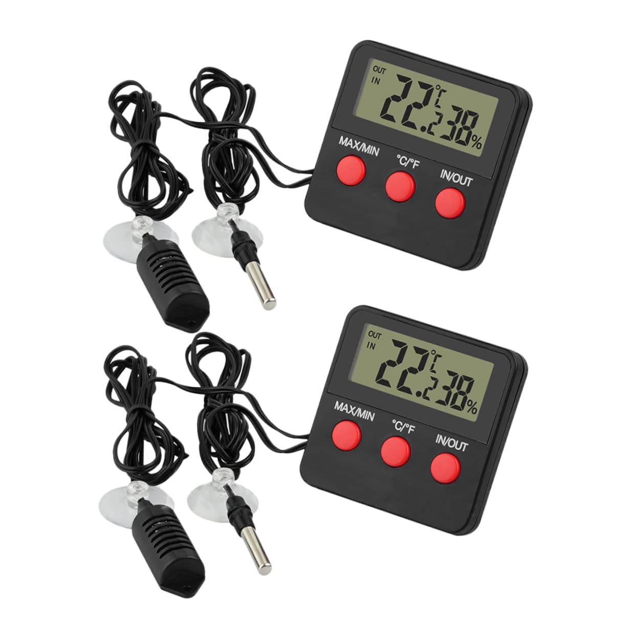 4sätze Digitale Hygrometer Und Thermometer Für Terrarien Für Reptilienboxen Genauen Überwachung Von Temperatur Und Luftfeuchtigkeit Innenräumen Für Schildkröten Und