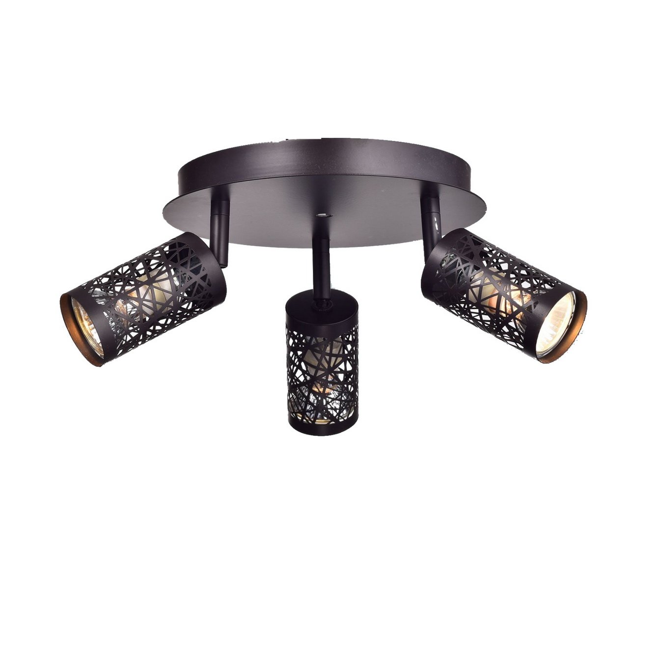 Vintage 3-Light GU10 Ceiling Spot Track Light, Oil Rubbed Bronze