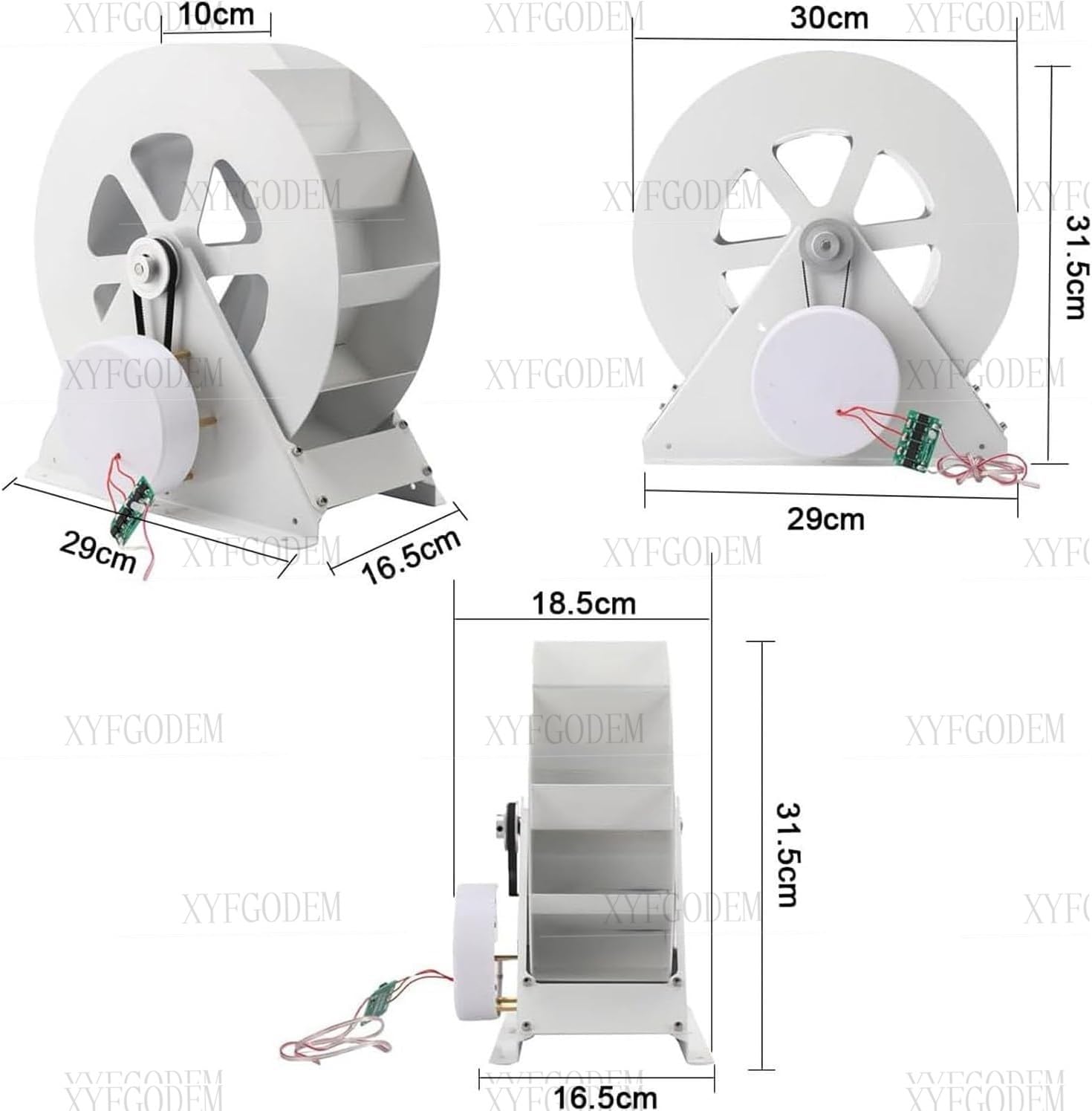 Generatore di turbina idroelettrica a bassa velocità, ruota idraulica per esterni, centrale elettrica domestica, disco basso flusso, ricarica 5 V-12 V/24 V, kit educativo e paesaggistico