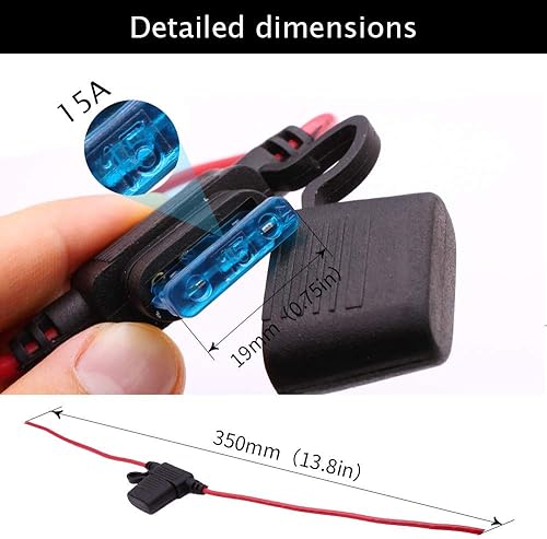 Vista 13 de ATC/ATO 15A 12V Adaptador de grifo de fusible ATO ATC Blade Fuse Holder 6 Pack
