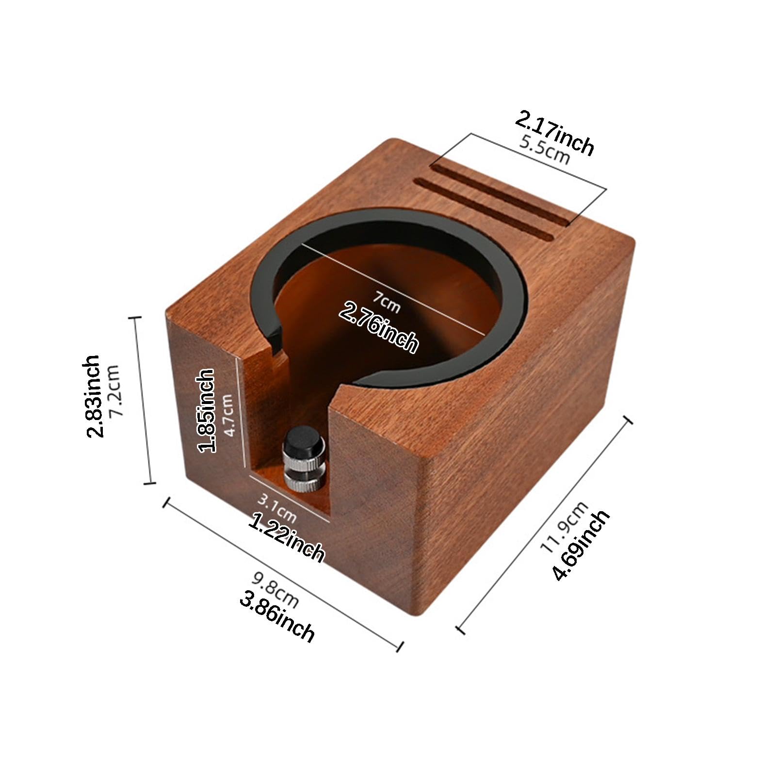 Estación de Prensado de Café Y Portafiltros de Madera como de Organización de Herramientas de Café con Soporte para Prensador de Espresso para, Sin Barril, Individual