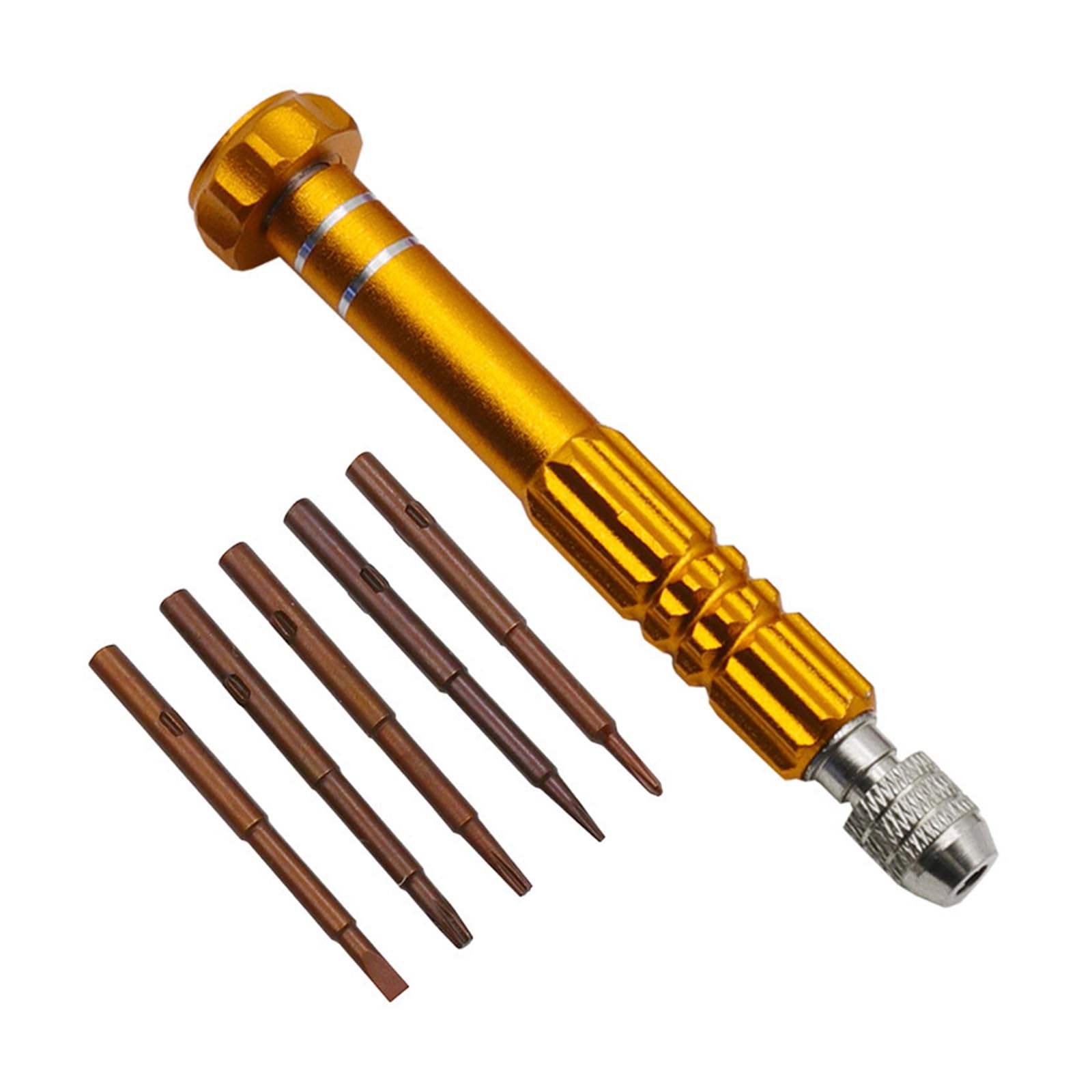 Portable 5 in 1 Multiple Tool Screwdriver Disassembly Kits with Interchangeabled Heads for DIYer Enthusiasts & Craftsmen Screwdriver