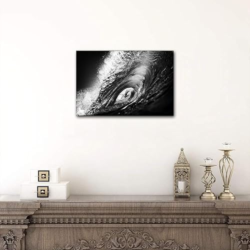 Vista 60 de 1 lienzo decorativo para pared, ferrocarril a través del bosque de pinos con niebla, decoración moderna para el hogar, sala de estar, arte de pared