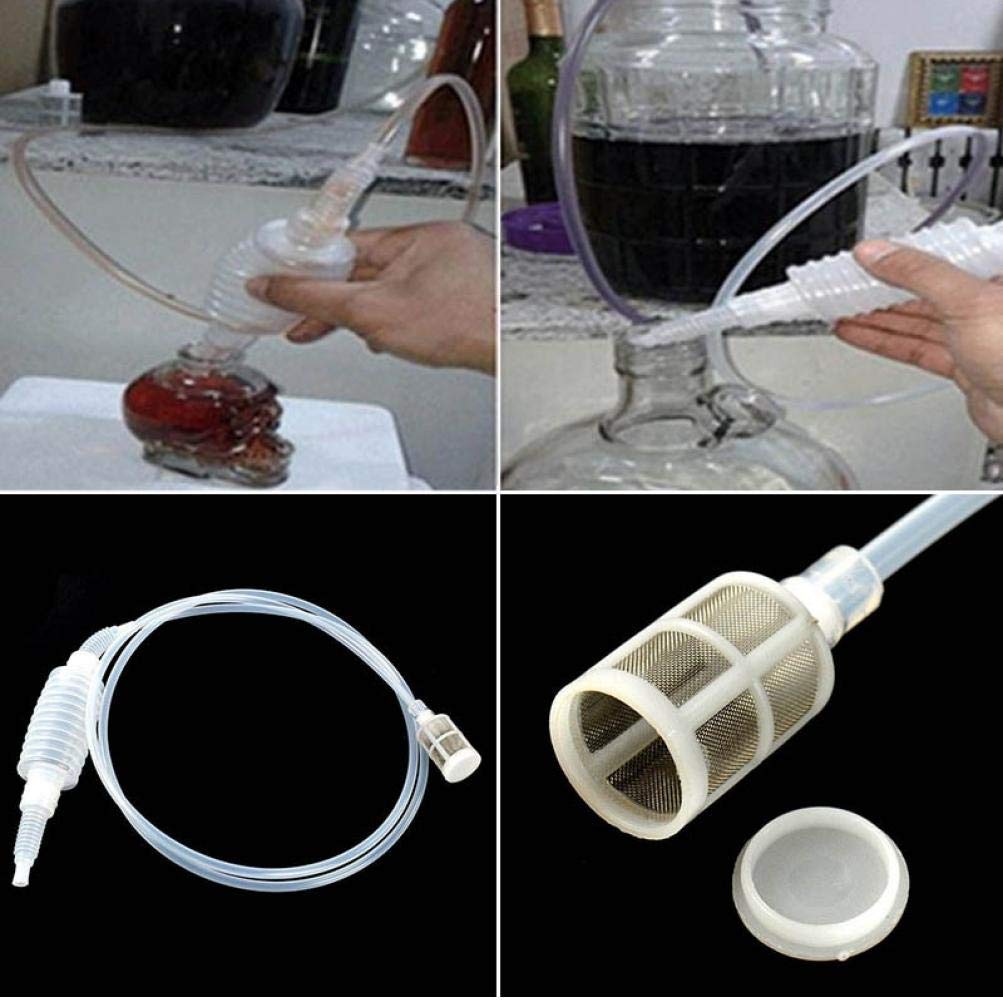 PiniceCore Hand Knead Plastic Wine Making Tools Transparent Tube Food Grade Bar Sets Siphon Filter Brew Syphon Pack 1.97M