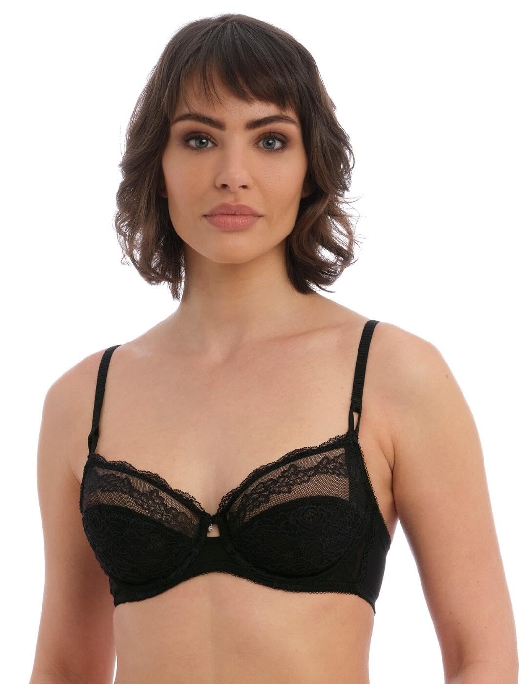 Soutien-gorge Balconnet Wacoal 100B - Noir Microfibre - Armature - Neuf Avec étiquettes