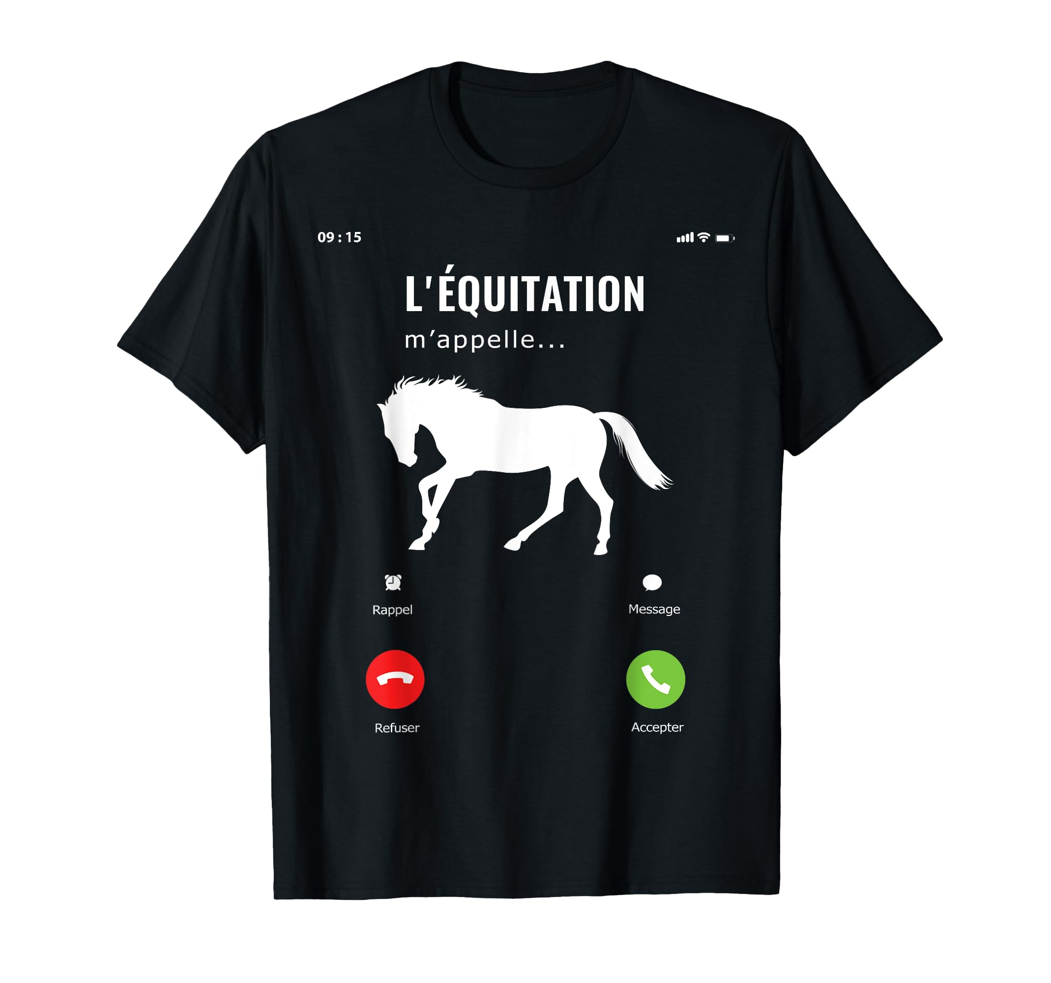 T-shirt unisexe bleu - La Vaillantière - club d'équitation à Nantes