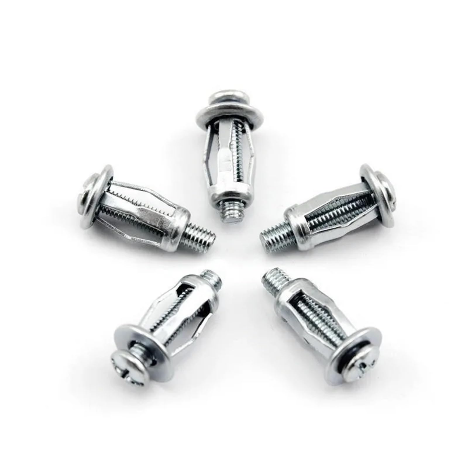 Spadek rozszerzalny, pływak, Tablica rejestracyjna samochodu Nakrętki nitowane z płatkami ze śrubami Gwint M4-M8 210 szt. Do pustej ściany(30PCS M6X25)