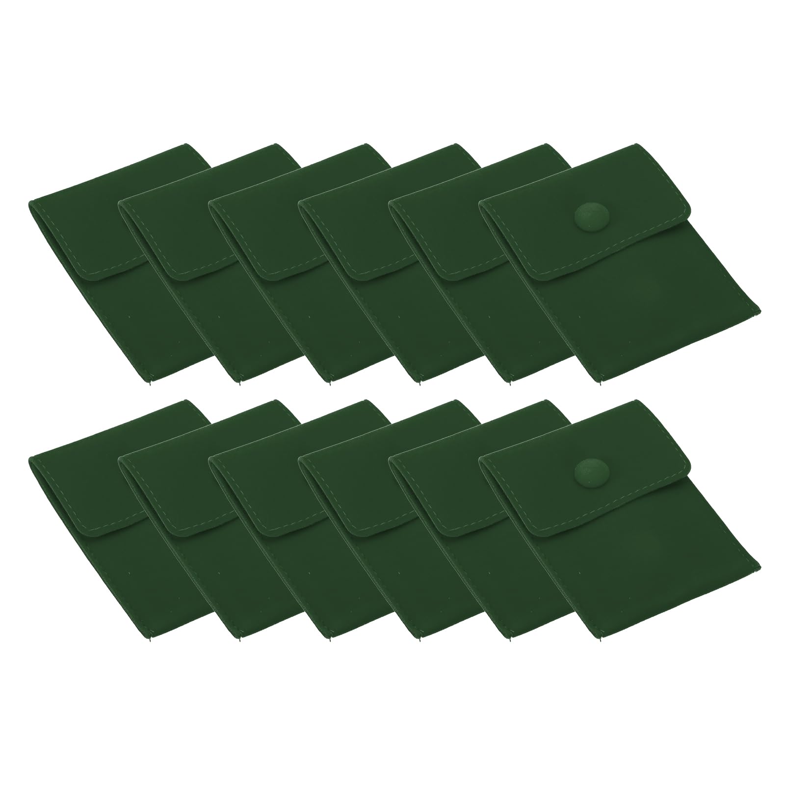 Pochettes à bijoux de voyage PATIKIL en velours vert foncé, mini formats pour vos colliers