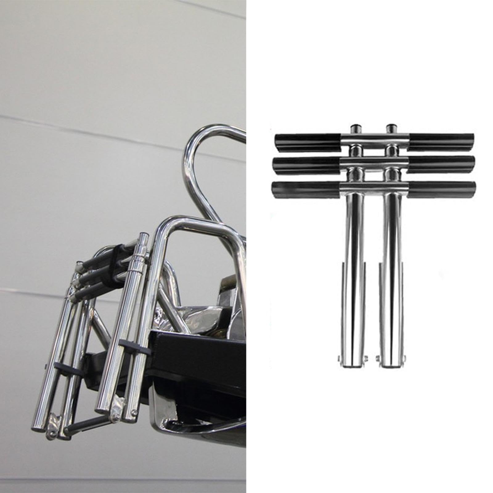 rockible Échelle de Bateau télescopique Échelles d'embarquement Échelles Extensibles en Acier Inoxydable Échelle de Bain pour Bateau, 3 étapes