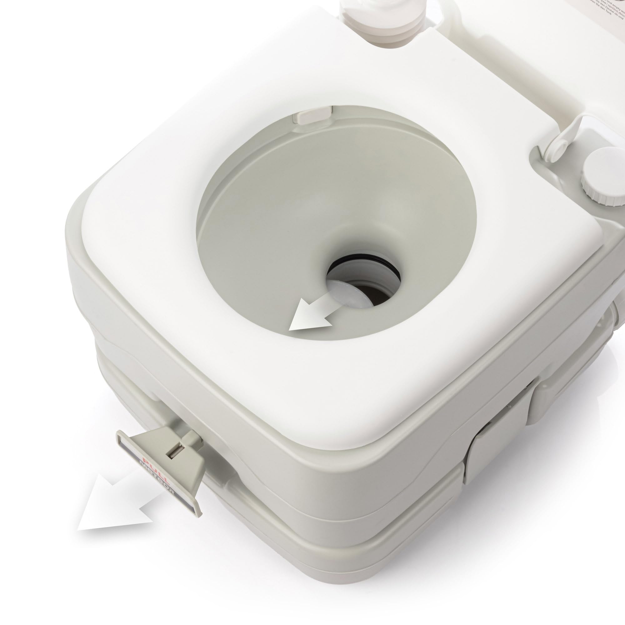 Toilettes de camping portables légères 10/20 L avec réservoir amovible et chasse d'eau toilettes d'urgence sanitaires d'extérieur pour voiture camionnette bateau hauteur de siège naturelle caravane