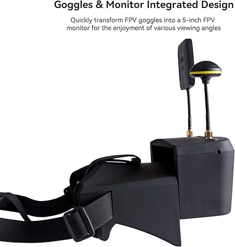 Miniatura 5 de EV800D FPV Goggles with DVR - 5.8G 40CH 5 Inch Screen Build in Antenna Battery for Analog FPV Camera and Transmitter FPV Drone RC Car Airplane Hobby