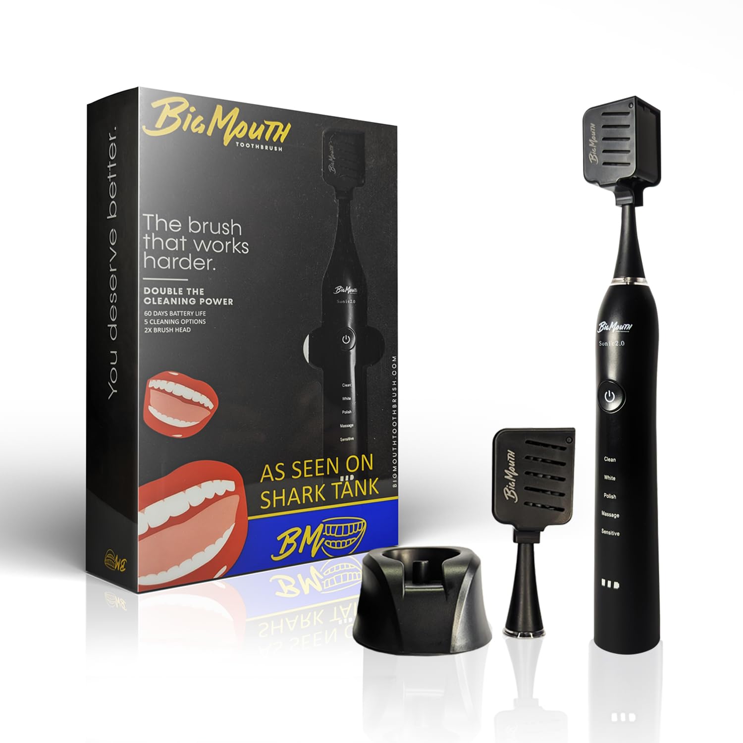 BIG MOUTH TOOTHBRUSH The by Dr Bobbi 2.0 Sonic (Patented) (Black)-image-14