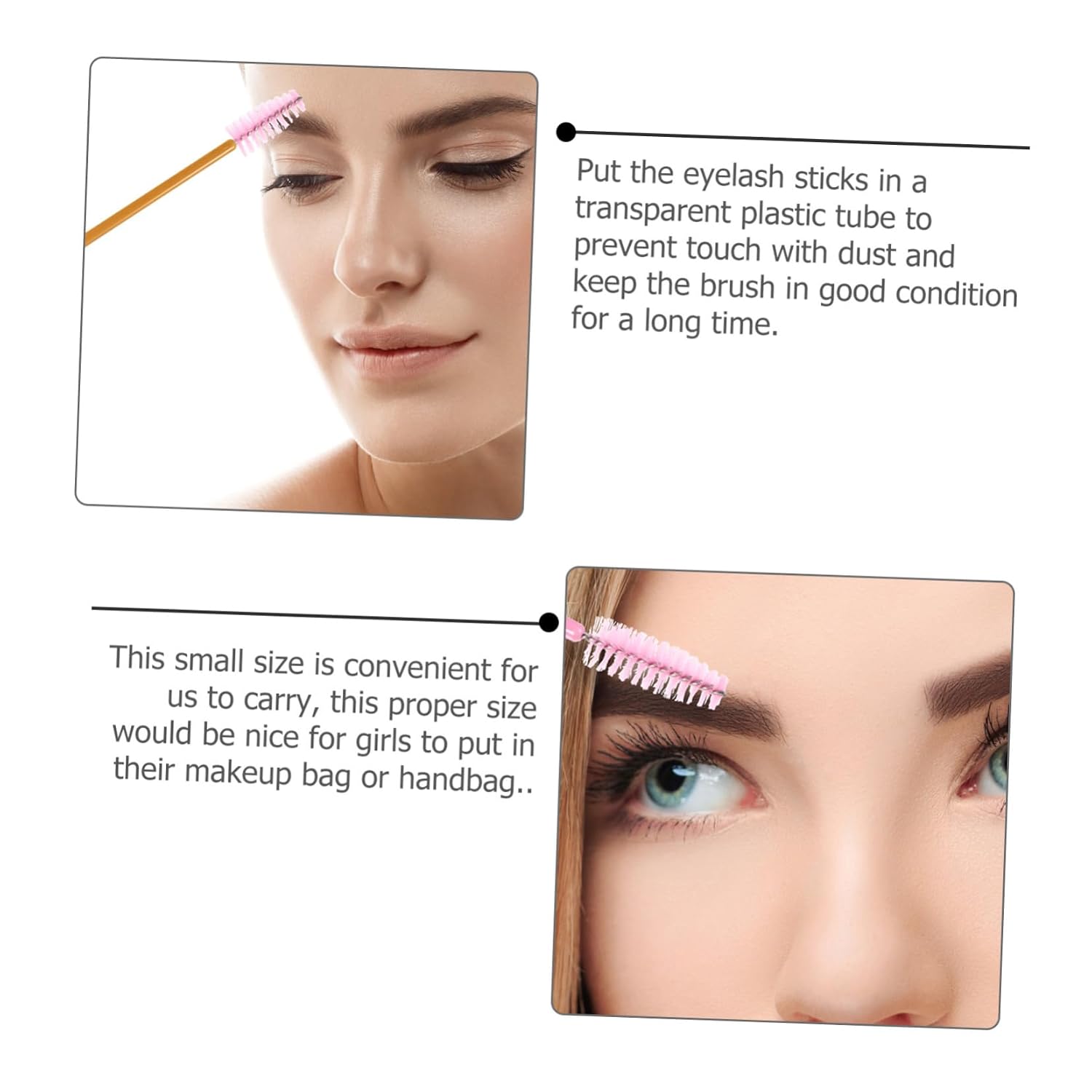 Didiseaon 30pcs Eyelash Brushes Rhinestone Tube Spiral for Mascara Eyebrow Makeup Lightweight Convenient for Makeup Bags Handbags Reusable Eyelash Applicators