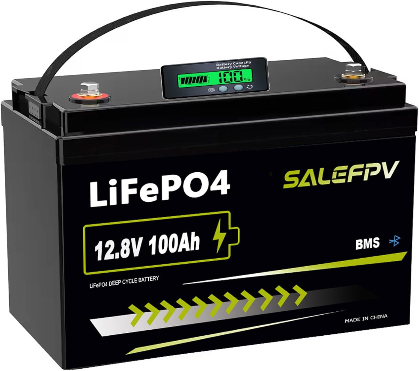 12V 100Ah LiFePO4 Battery, Trolling Motors Lithium Battery Group 31,100A BMS | LCD DISPLAY | 4000-15000 Deep Cycles, 10-year Lifetime for RV, Off-Grid, Solar (12V 100Ah)