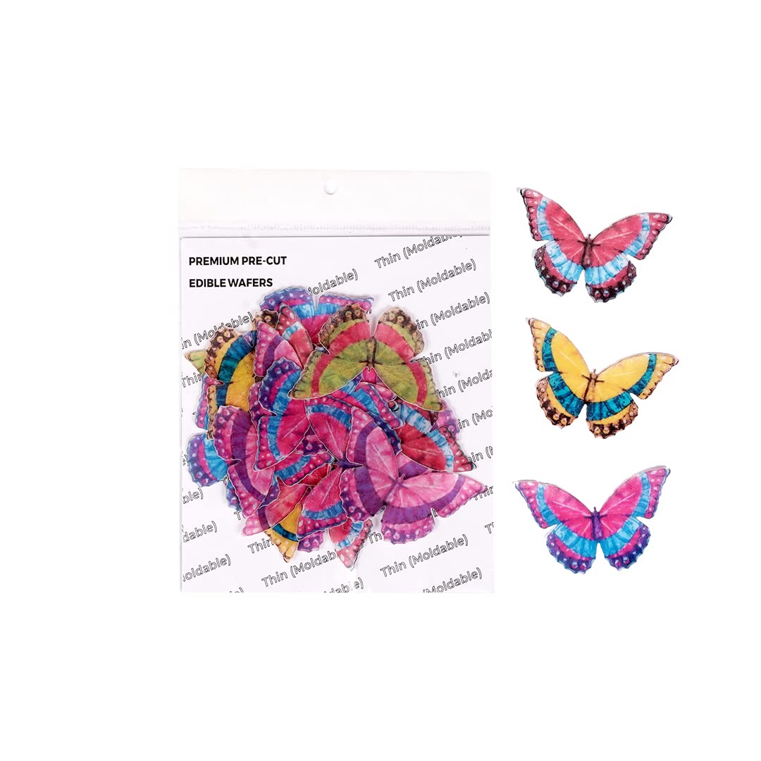 Tastycrafts Pre-Cut Wafer Paper | Edible | Stick-on Cake décor (PATCHY BUTTERFLY MEDIUM - 16 Pcs) (B09JMHPFSG) Amazon Price History, Amazon Price Tracker