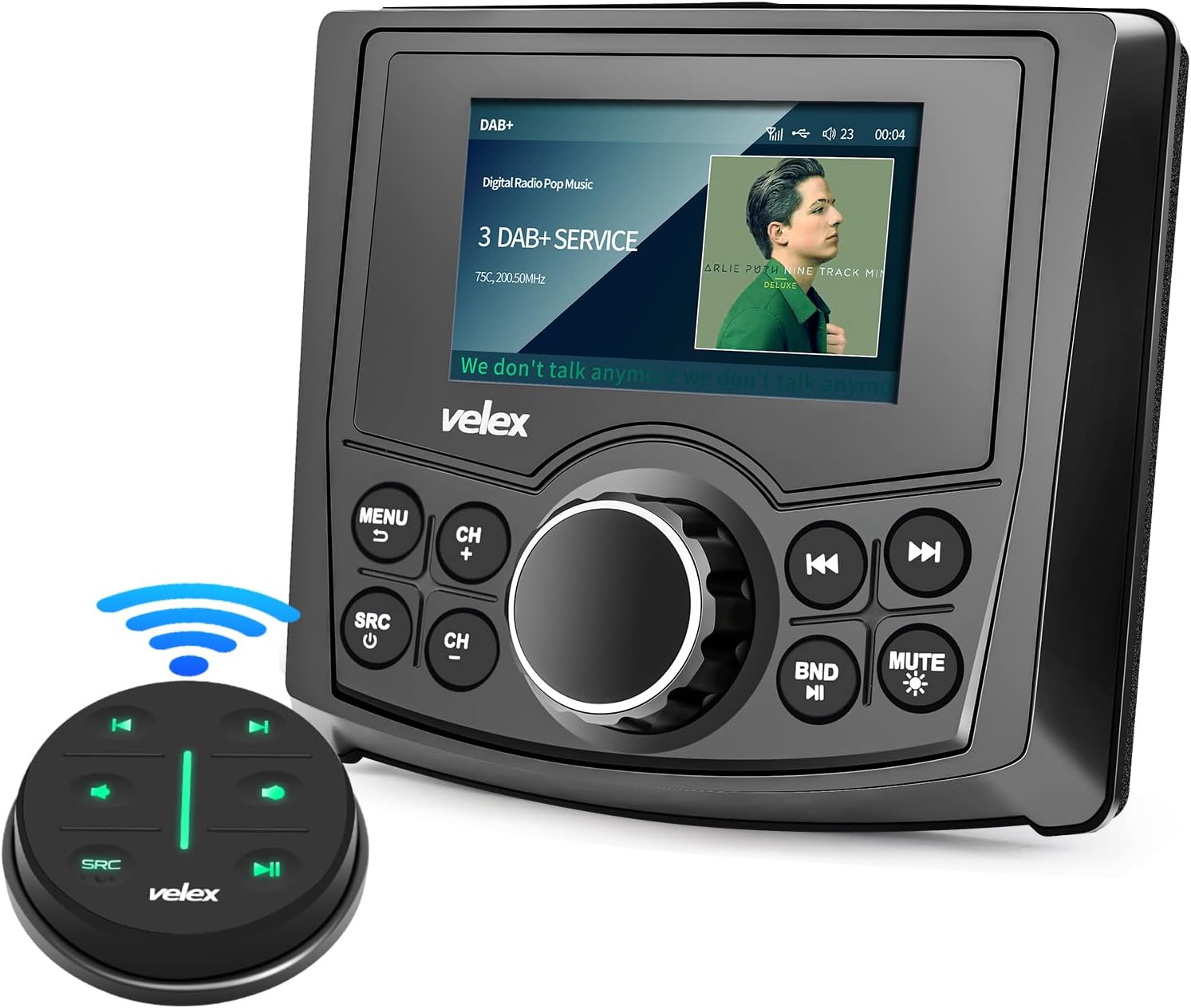 Velex Marine Stereo Premium Marine Media Player con wireless Marine Stereo 4x45W