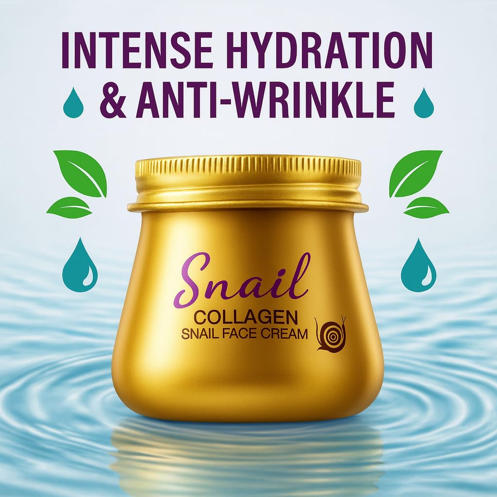 Snail Hydrating Anti-Wrinkle and Rejuvenating Cream, with Snail Mucin,Trehalose, Coconut Oil, Hydrating Nourishing Cream for Fine Lines Wrinkles & Intense Hydration, Skin Renewal, 2.82 oz (1) - Image 2