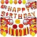 Decorazione per Bambini con Camion dei Pompieri di Compleanno, Decorazione di Compleanno per Bambini per Bambini, Sfera di Fiori di Carta, Adatto per Bambini, Festa di Battesimo del Bambino