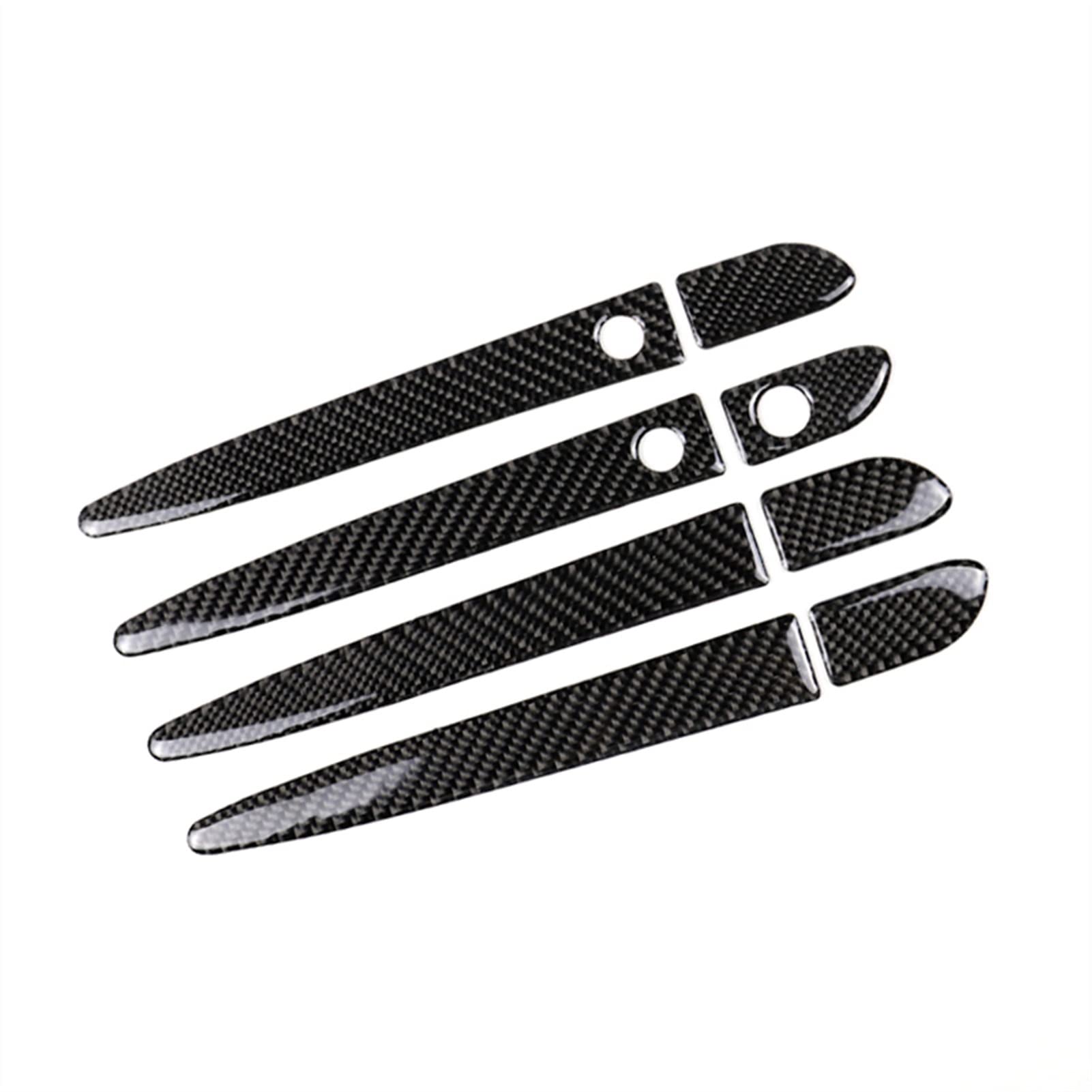Rinkteea 2 Exterior Car Door Handle For Mazda Cx5 017 018 8Pcs Real Carbon Fiber Car Styling Exterior Door Pull Handle Cover Protective Trim(2)