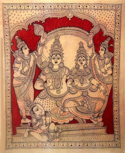 Crafts of IndiaCrafts of India Ram Darbar kalamkari Painting Ethnic Rare - 47"x 39" (047)