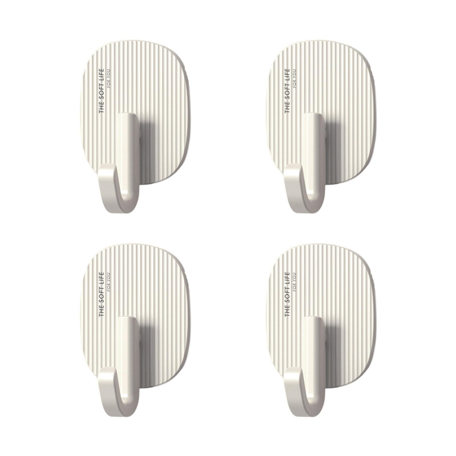 Tertioi White Adhesive Wall Hook Portable Sturdy Picture Hanger Accessories Modern Design Wall Hooks For Kitchen Home Decoration