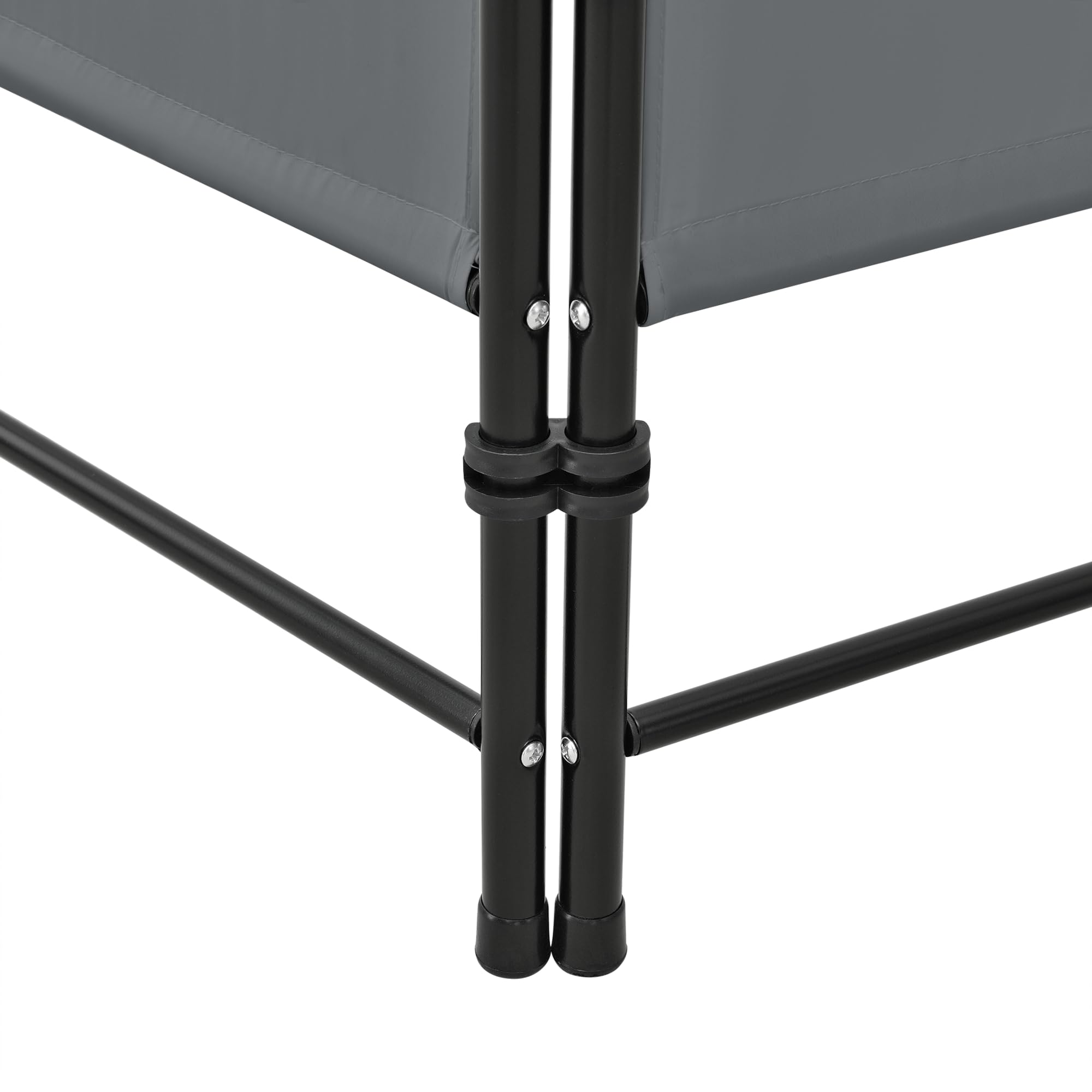 [en.casa] Paravento Pieghevole per Interni e Esterni in 4 Pannelli Separè Decorativo Parete Divisoria per Camera da Letto Spogliatoio Terrazza 171 x 160 cm Telaio in Acciaio - Grigio Scuro