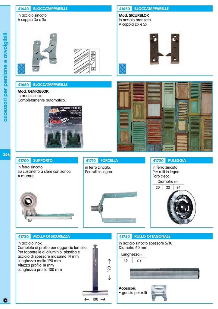 25COPPIE ANTIFURTO PER TAPPARELLE