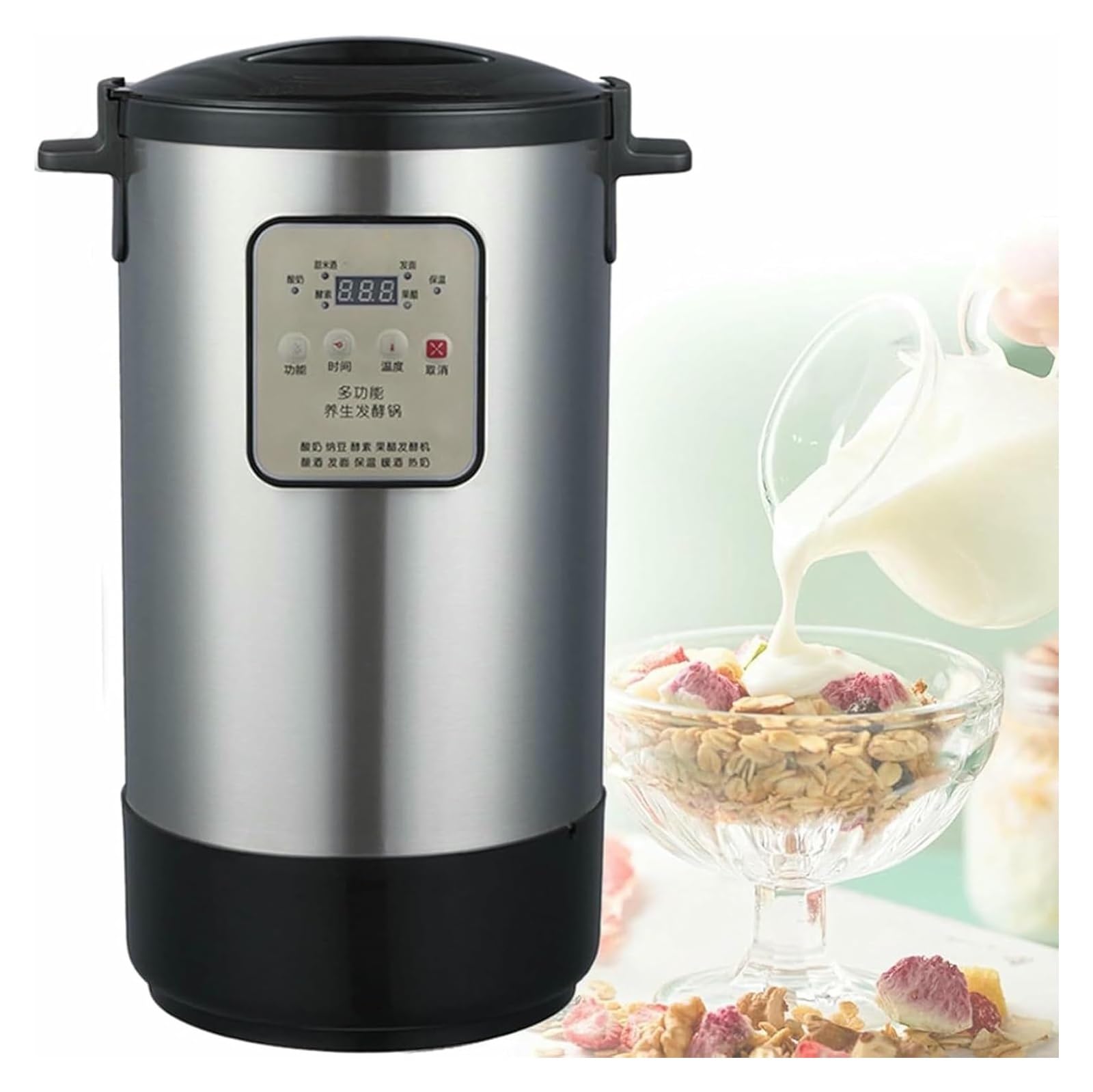Macchina for la fermentazione commerciale da 12 litri - Macchina for yogurt intelligente for aglio, natto, aceto e altro - Acciaio inossidabile, efficienza energetica, controllo automatico