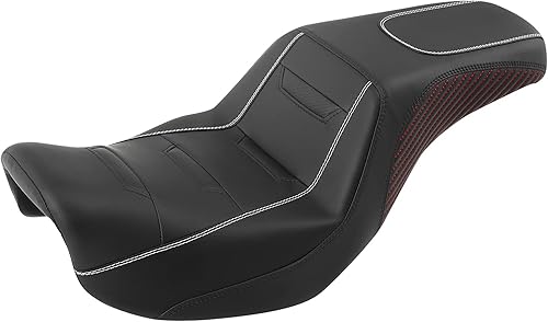 Vista 145 de Asiento de motocicleta para conductor y pasajero, apto para Harley Dyna Wide Glide Low Rider Street Bob Fat Bob FXDF Super Glide Custom FXDC