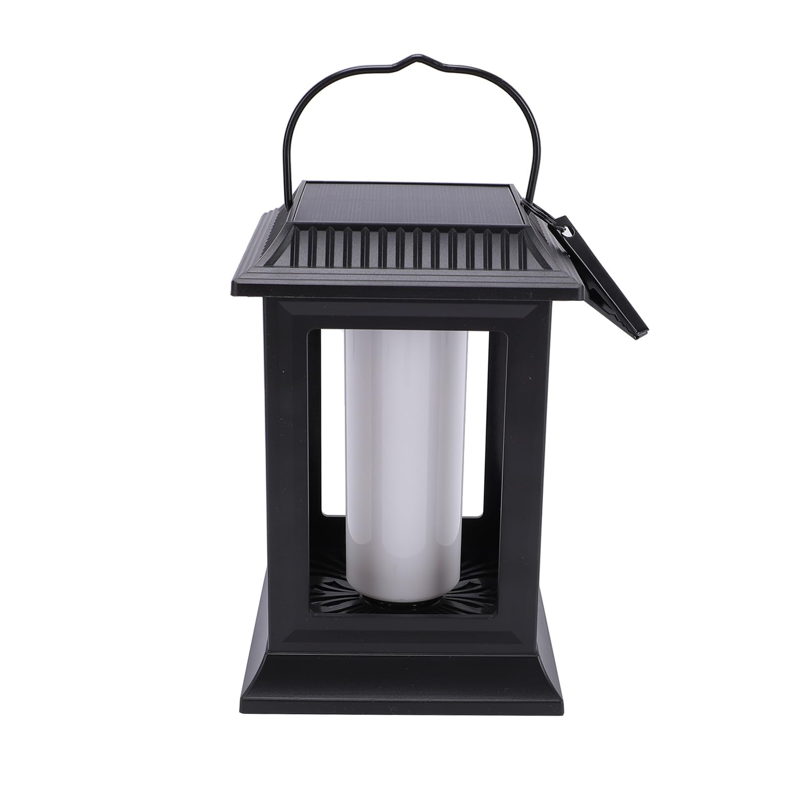 Wakects Solare Flackernde Flammenlichter, ABS-Solar-Hängelaterne, 2er-Pack, IP65 Wasserdicht, 1200 MAh, 2 Modi für Terrasse, Garten, Hof, Weg, Außendekoration (Solarflammenlicht 91006D, 2er-Pack)