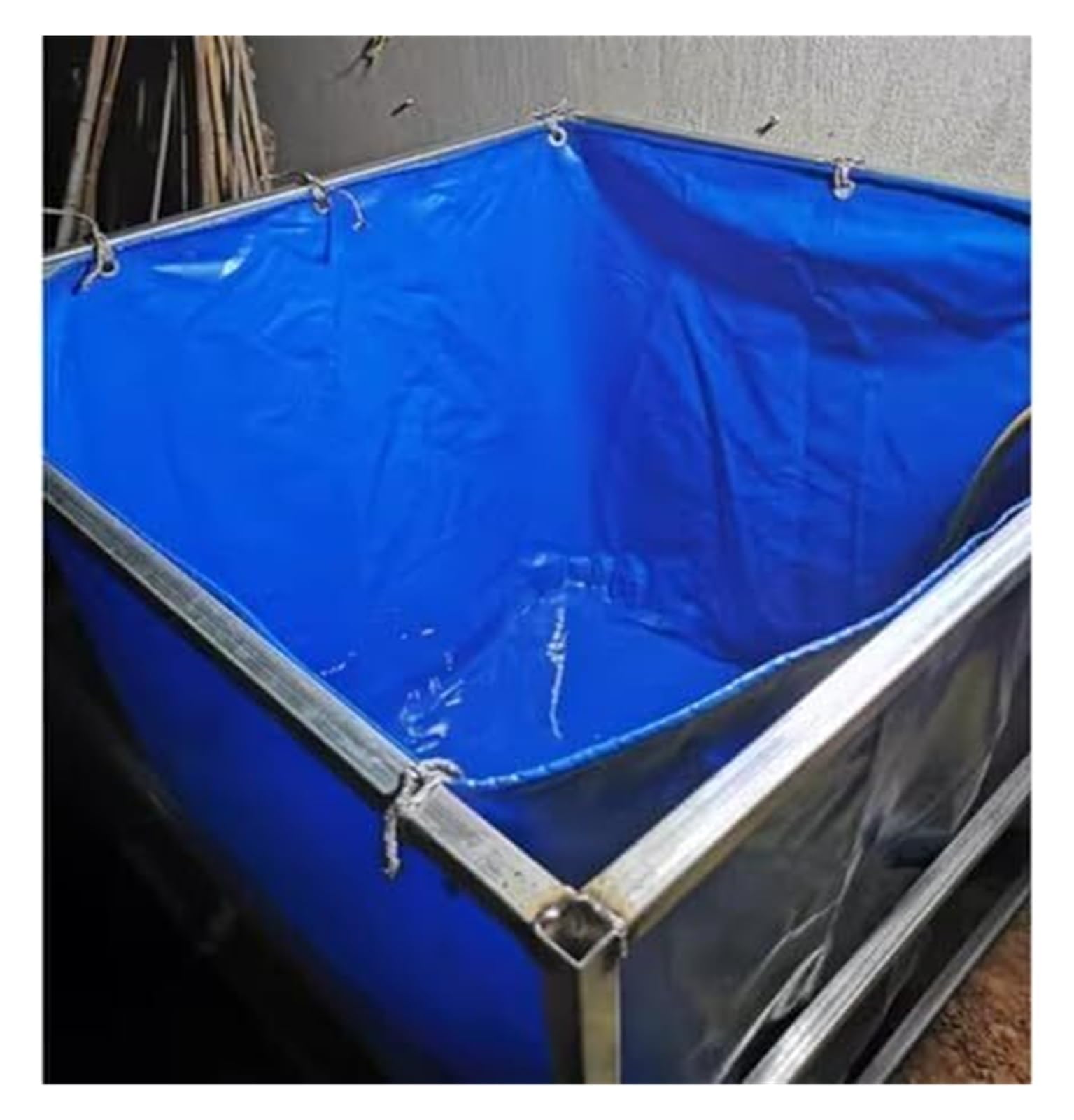 Vasca per laghetto da Esterno per Carpe Koi e Tartarughe - Riparo Acquatico Resistente con valvola di Scarico, Grande 2,9 x 0,9 m, Ideale per laghetto di Carpe Koi e Giochi d'Acqua da giardi