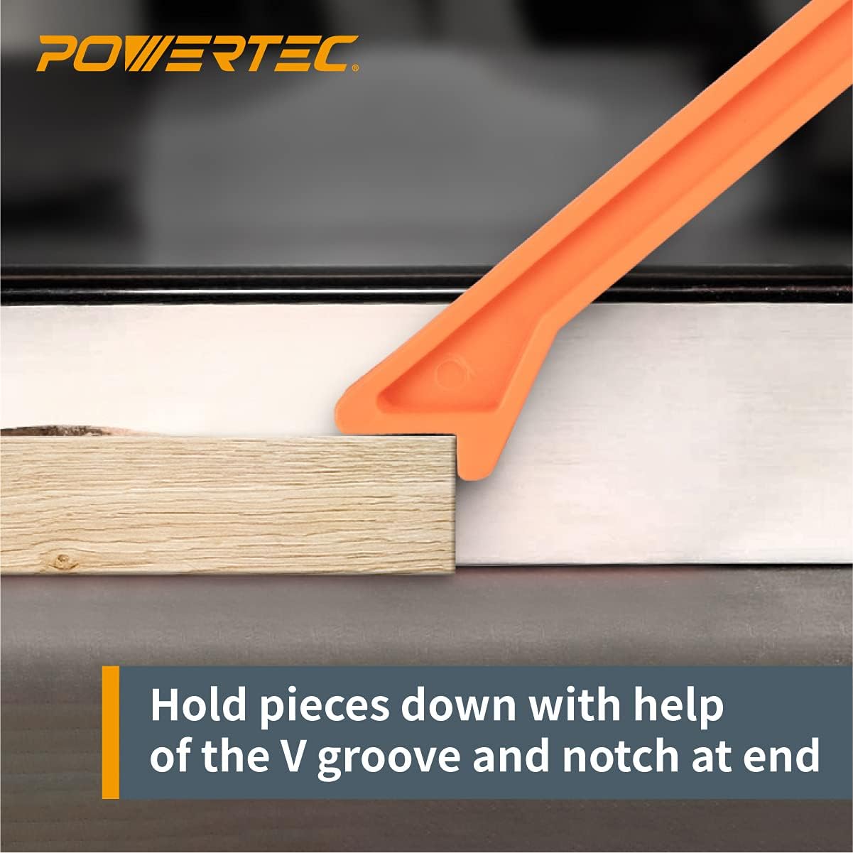 POWERTEC 71029 Magnetic Push Stick for Table Saw, Router Table, Jointer Applications, 11.5 Inch Ergonomic Design w/Embedded Magnets in Handle